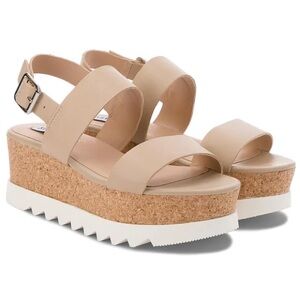 STEVE MADDEN Tan Platform Sandals